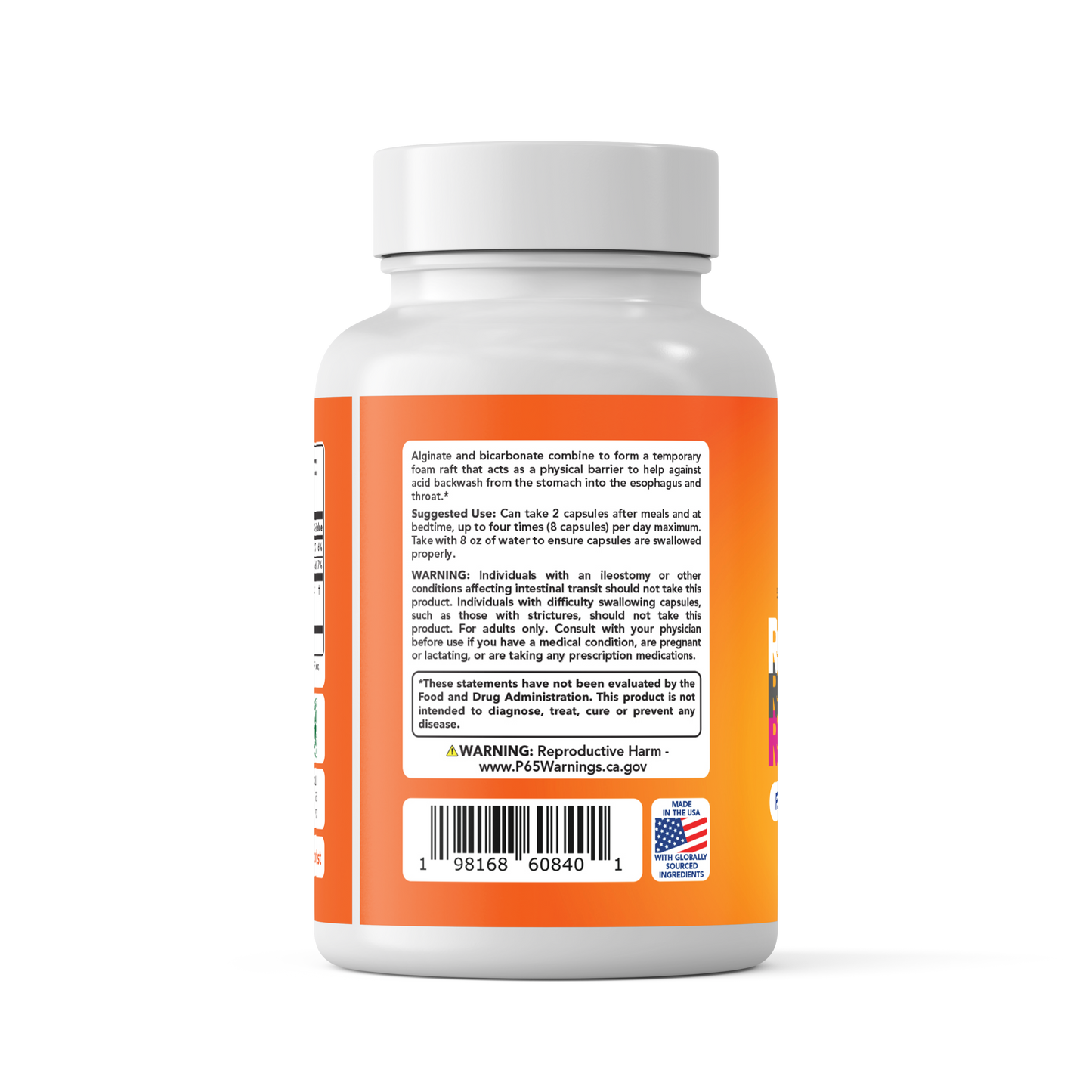 Nutritist REFLUXTER Natural Acid Reflux Sodium Alginate Supplement